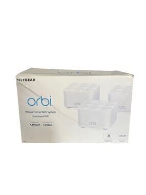 Netgear Orbi Rbk13-100NAS Router Whole Home Mesh Wi-Fi System Dual Band